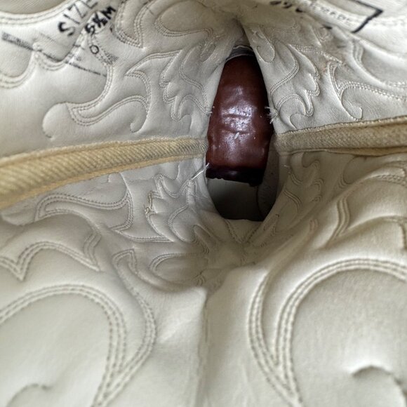 Capezio Womens Ivory and Brown Python & Leather Western Boots Size 5.5M Cowgirl - Picture 11 of 12